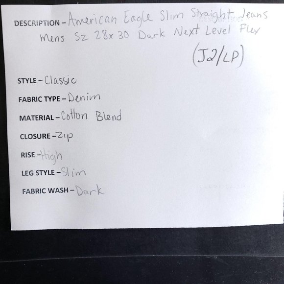 American Eagle Slim Straight Mens Jeans Size 28/30 - Picture 6 of 7